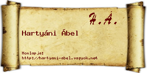 Hartyáni Ábel névjegykártya